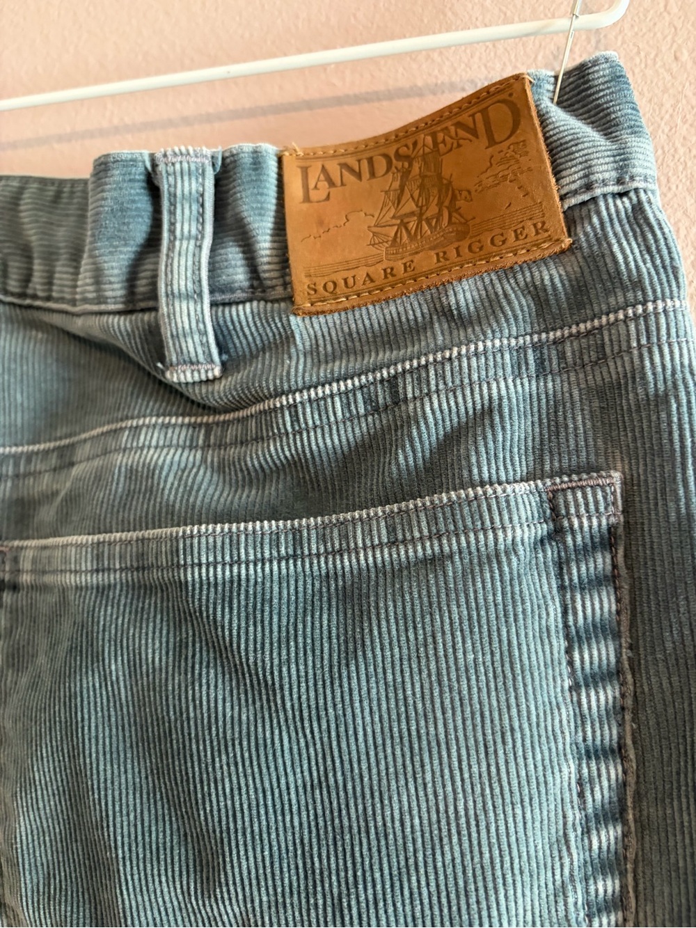 Lands' End Men’s Light Blue Corduroy Relaxed Jeans